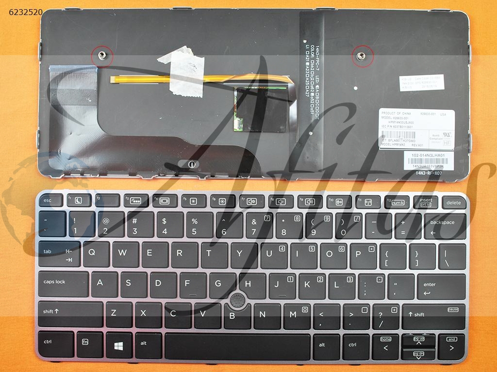 HP elitebook 725 G3 820 G3 kompiuterio klaviatūra
